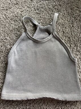 Free people movement happiness runs crop tank gray m/l